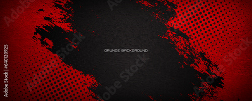 Grunge texture effect background. Distressed rough dark abstract textured. Black isolated on red. Graphic design element vintage style decoration concept for banners, flyer, card, or brochure cover