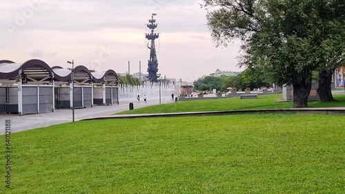 Moscow, Russia - 07.09.2023 - Monument to Petr the first at Muzeon park. City