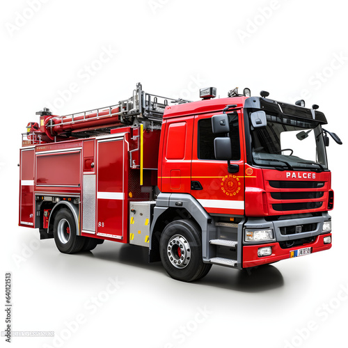 fire truck isolated on white