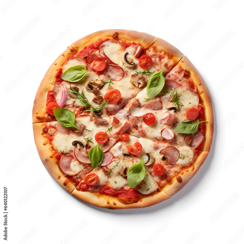 pizza isolated on white background 