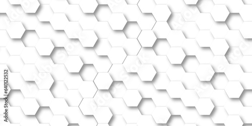  Seamless pattern with hexagons White Hexagonal Background. Luxury White Pattern. Vector Illustration. 3D Futuristic abstract honeycomb mosaic white background. geometric mesh cell texture.