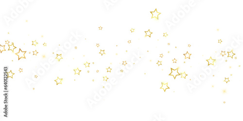 Starry night fairy tale background. Cute sparkling twinkles  christmas spirit in the air. Festive stars vector illustration on white background.