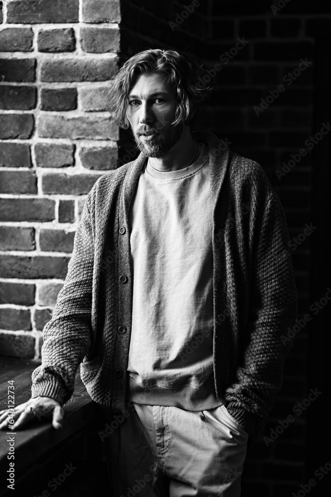 pensive calm man pensive calm man