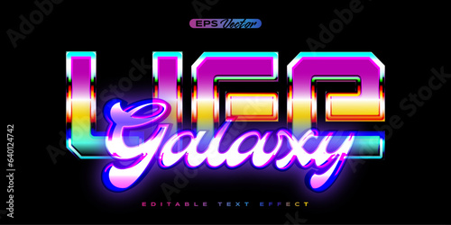 Retro shiny Y2K editable text effect life galaxy
