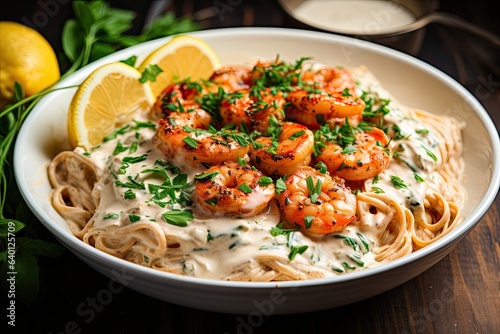 Creamy sphagetti Garlic Butter Shrimp