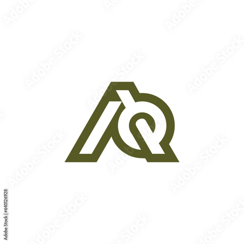 Letter AQ or QA logo