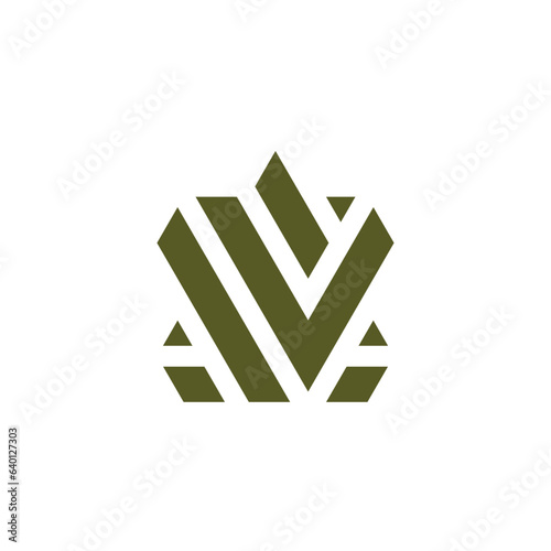 Letter AV or VA logo