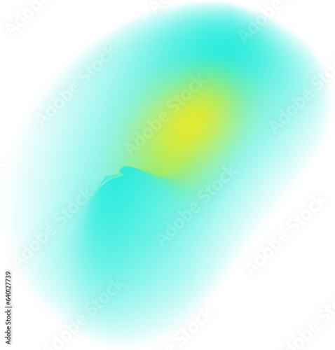 Abstract gradient colorful organic shape element