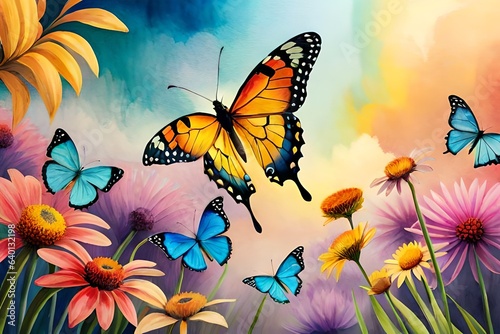 butterflies and flowers © Mishal