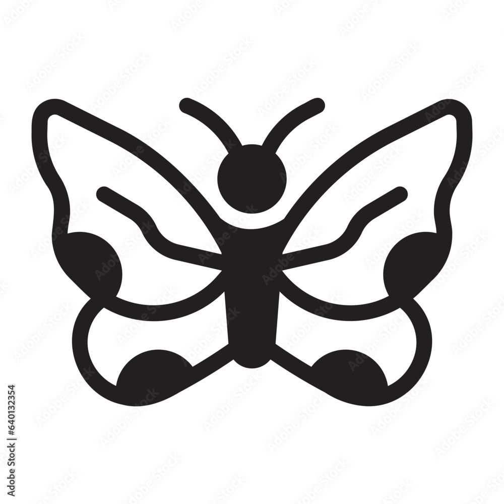 butterfly glyph icon