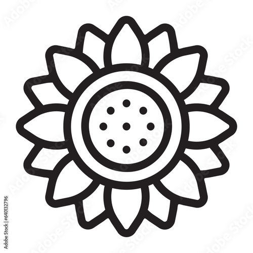 flower line icon