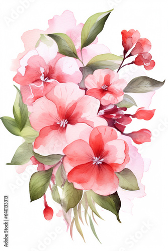 flowers bouquet watercolor art design.