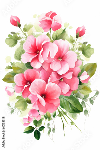 flowers bouquet watercolor art design.