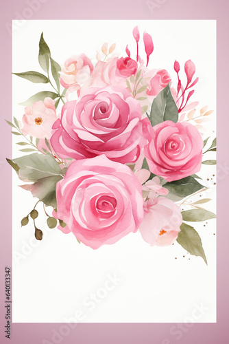 flowers bouquet watercolor art design.