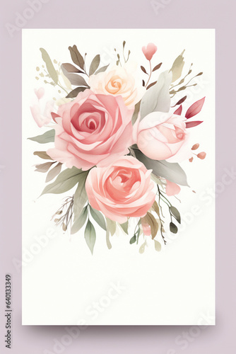 flowers bouquet watercolor art design.