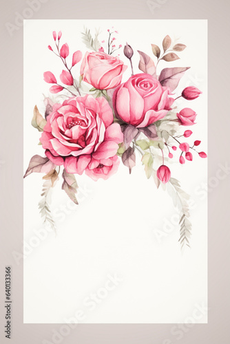 flowers bouquet watercolor art design.