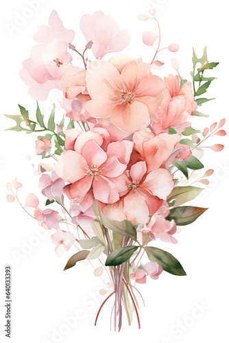 flowers bouquet watercolor art design.