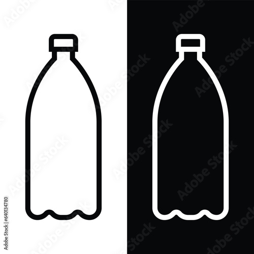black and white water bottle icon, vector, template, logo, trendy, collection, flat, design 