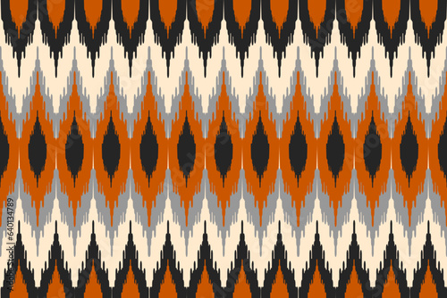 Carpet ethnic pattern art. Ikat ethnic seamless pattern in tribal. Design for background, wallpaper, vector illustration, fabric, clothing, carpet, textile, batik, embroidery.