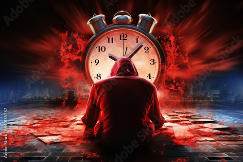 An ominous countdown timer linked to ransomware demands ticks down, causing widespread panic among an unprepared IT team
