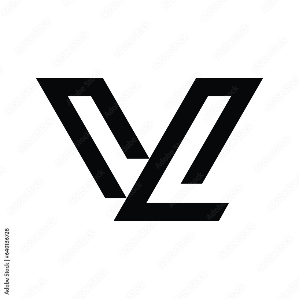 VL Alphabet letters Initials Monogram logo LV, V and L VL Alphabet letters Initials Monogram logo LV, V and L