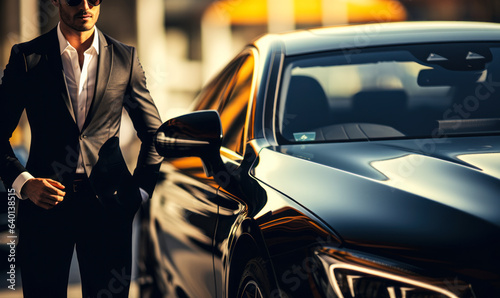 Luxury Car with Chauffeur Waiting at Airport, a Way to Start Your Vacation in Style © Bartek