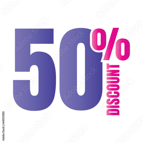 50 percent discount deal icon, 50% special offer discount vector, 50 percent sale price reduction offer, Friday shopping sale discount percentage design