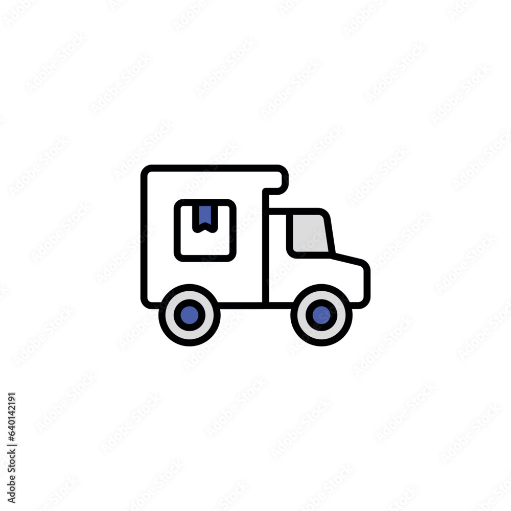 Free Delivery icon design with white background stock illustration