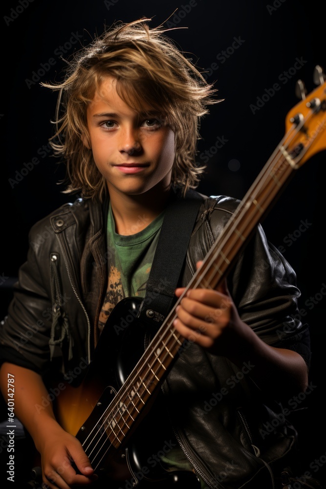 The guy guitarist plays music in the sound studio, the musician sorts out the chords on the bass guitar. Made in AI The guy guitarist plays music in the sound studio, the musician sorts out the chords on the bass guitar. Made in AI