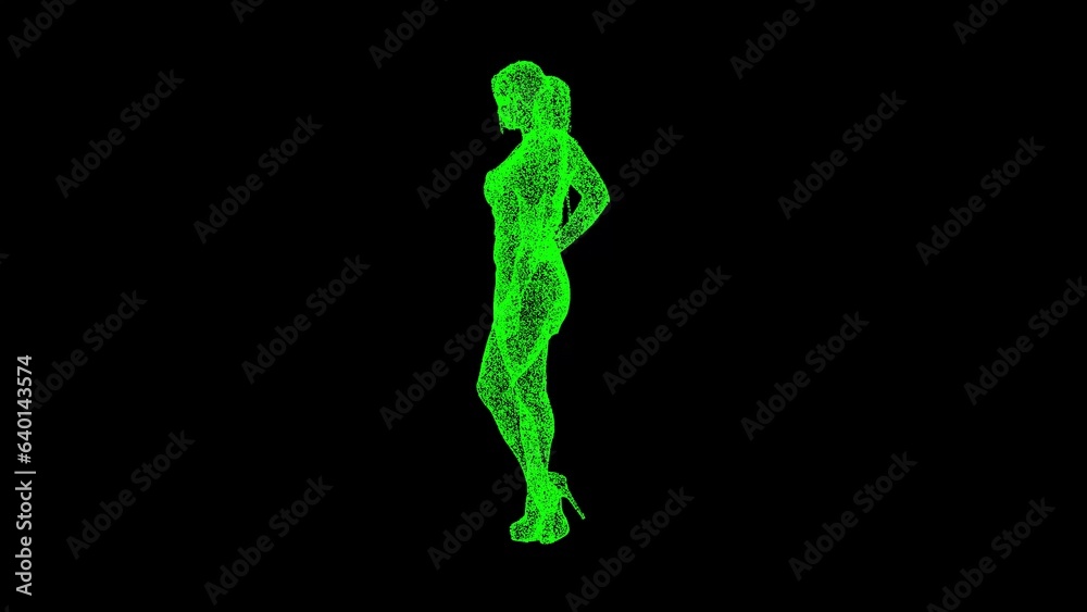 3D woman Fashion model on black bg. Glamour concept. Business advertising backdrop. For title, text, presentation. 3d animation. 3D woman Fashion model on black bg. Glamour concept. Business advertising backdrop. For title, text, presentation. 3d animation.