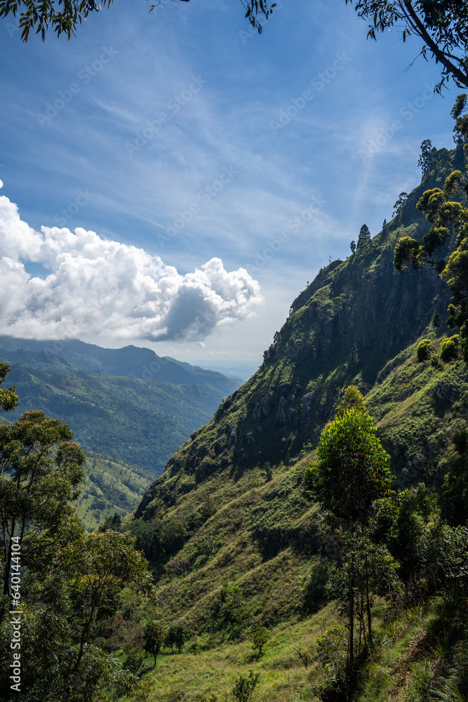 Little Adam's Peak landscape during a sunny day in Ella, Sri Lanka