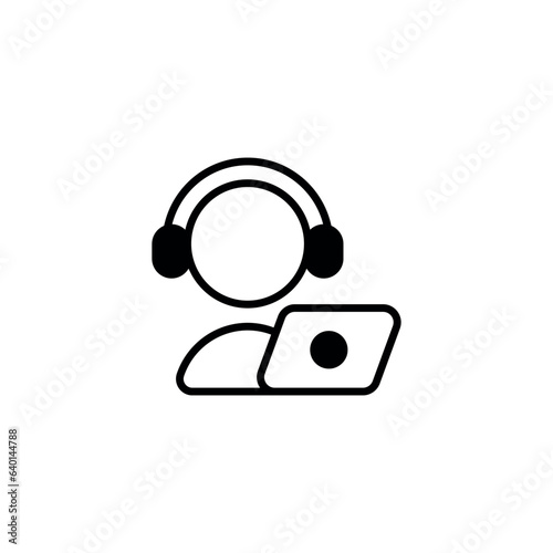 customer service icon design with white background stock illustration