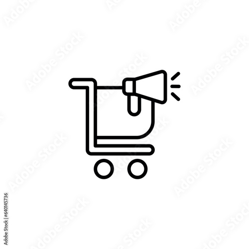 Shopping Cart icon design with white background stock illustration