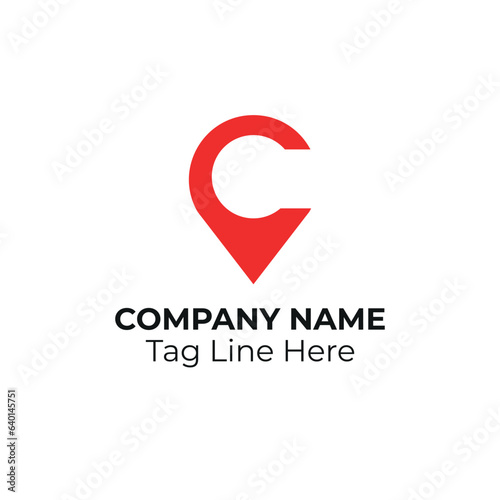 Free Download c letter location logo design - GFXLoad