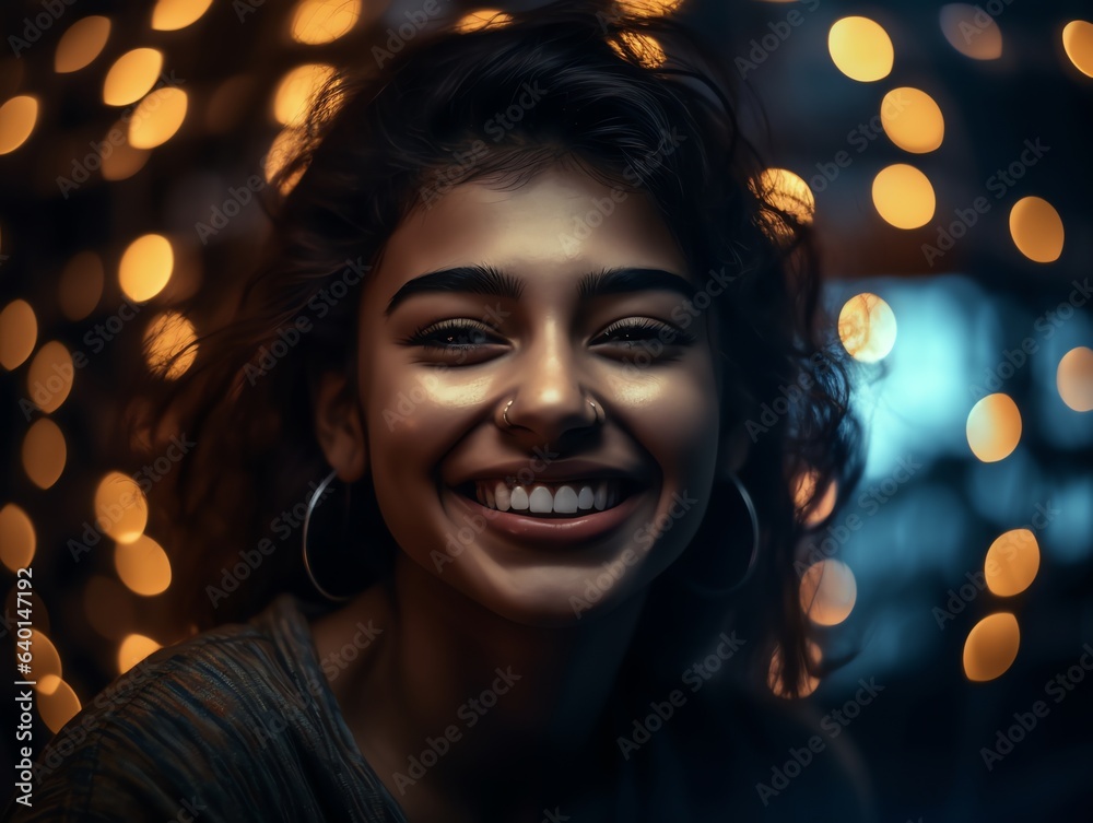 Portrait of woman with happy smile Portrait of woman with happy smile