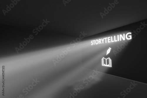 STORYTELLING rays volume light concept 3d illustration