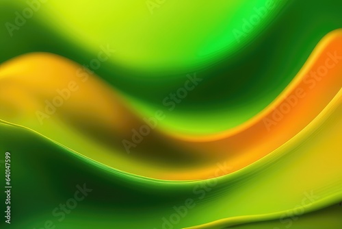 abstract green yellow waves background