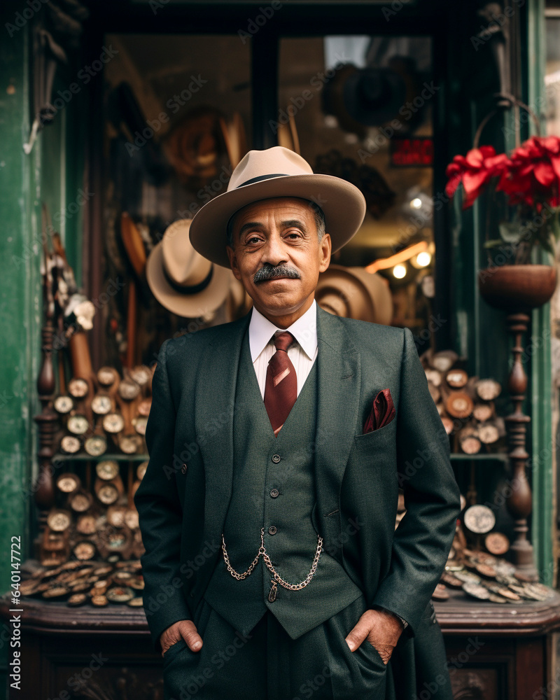 portrait of an elegant man dressed in a vintage suit portrait of an elegant man dressed in a vintage suit