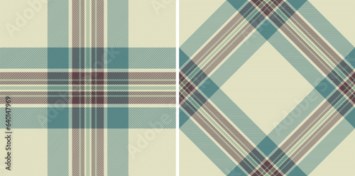 Plaid seamless pattern of background texture fabric with a check textile tartan vector.