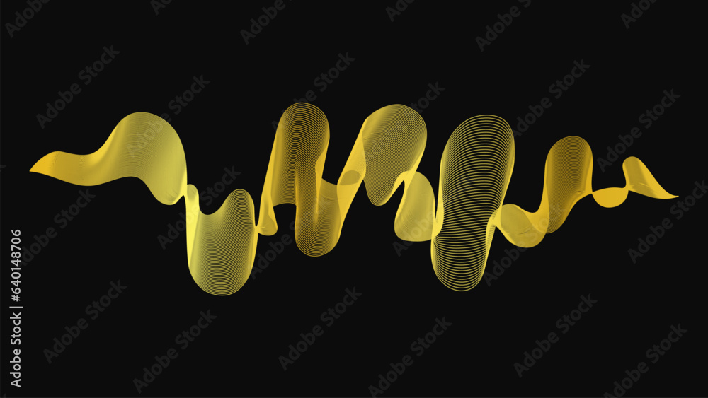 Obraz premium Abstract backdrop with luxury golden waves