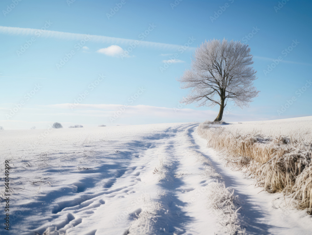Obraz premium winter landscape with snow