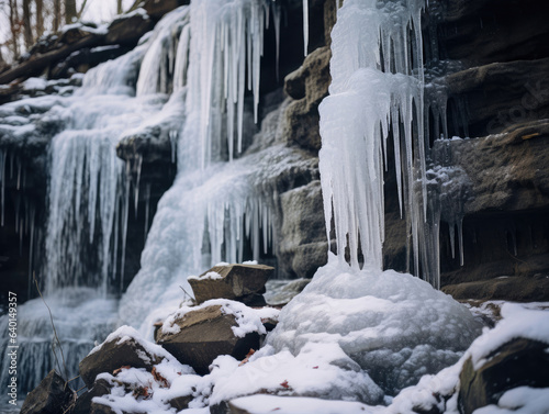 waterfall in winter