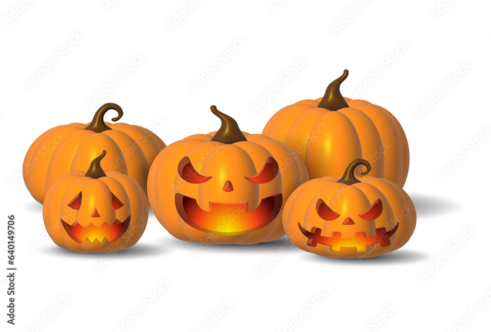 Holiday Halloween set of themed decorative elements for design. 3d objects in cartoon style. Pumpkin Halloween symbols collection. Holiday Halloween set of themed decorative elements for design. 3d objects in cartoon style. Pumpkin Halloween symbols collection.