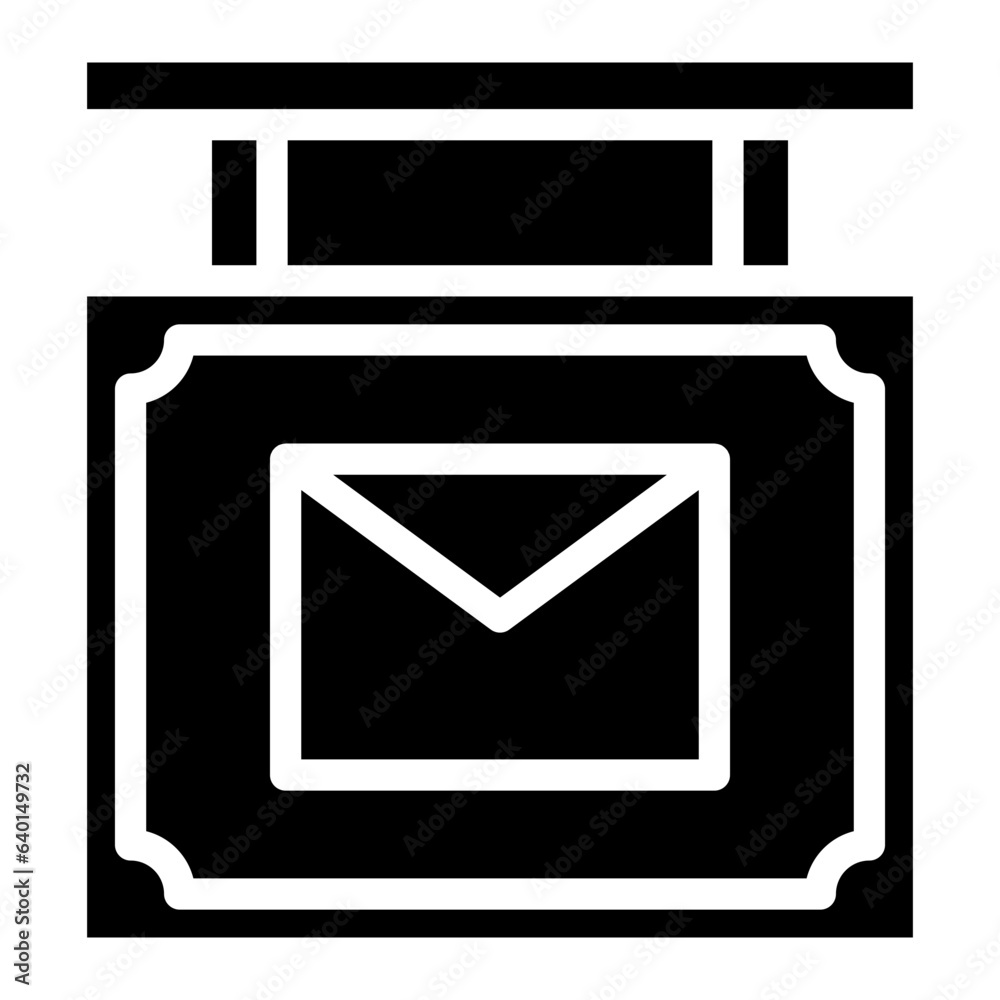 post office sign glyph 