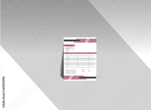 Business corporate creative invoice template.