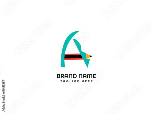 pen letter business logo design