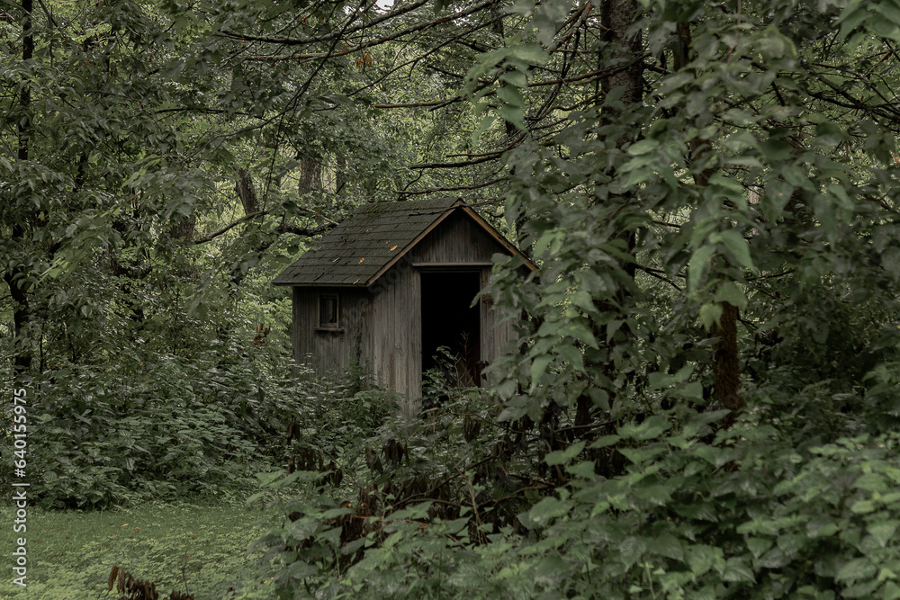 Outhouse at an abandoned farm along the Old MIne Road in New Jersey Outhouse at an abandoned farm along the Old MIne Road in New Jersey