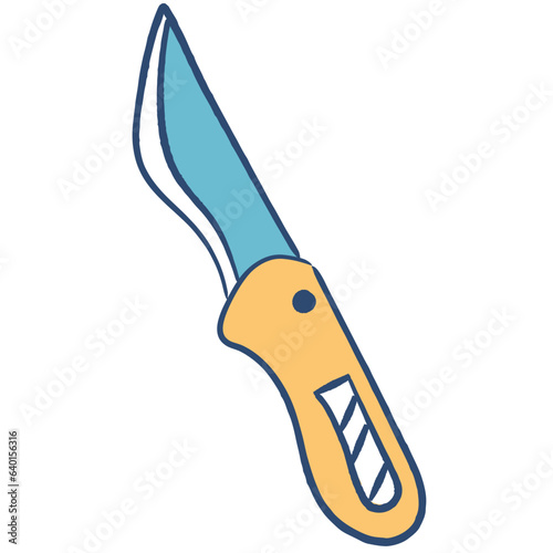 Jungle knife cartoon illustration