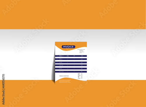 a print-ready invoice template for usage by your company.