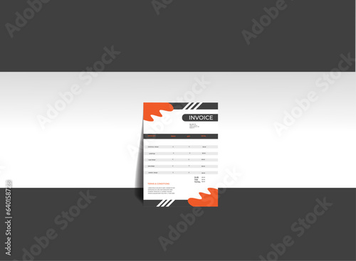 Business corporate invoice design template.
